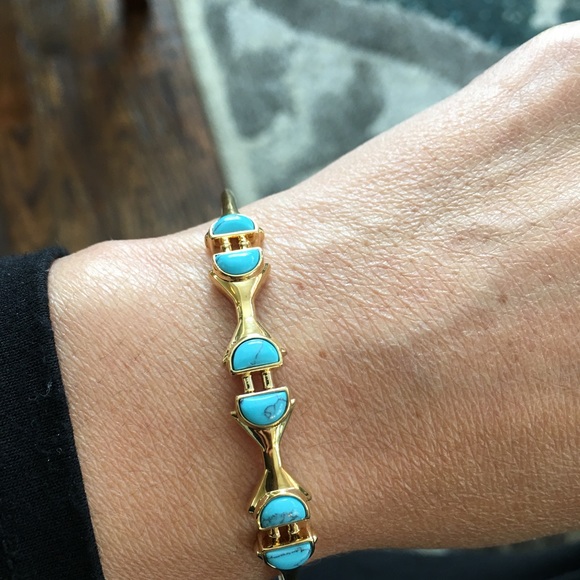 Stella &Dot Turquoise Stone Cuff - Picture 2 of 2