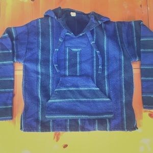 Black & blue drug rug