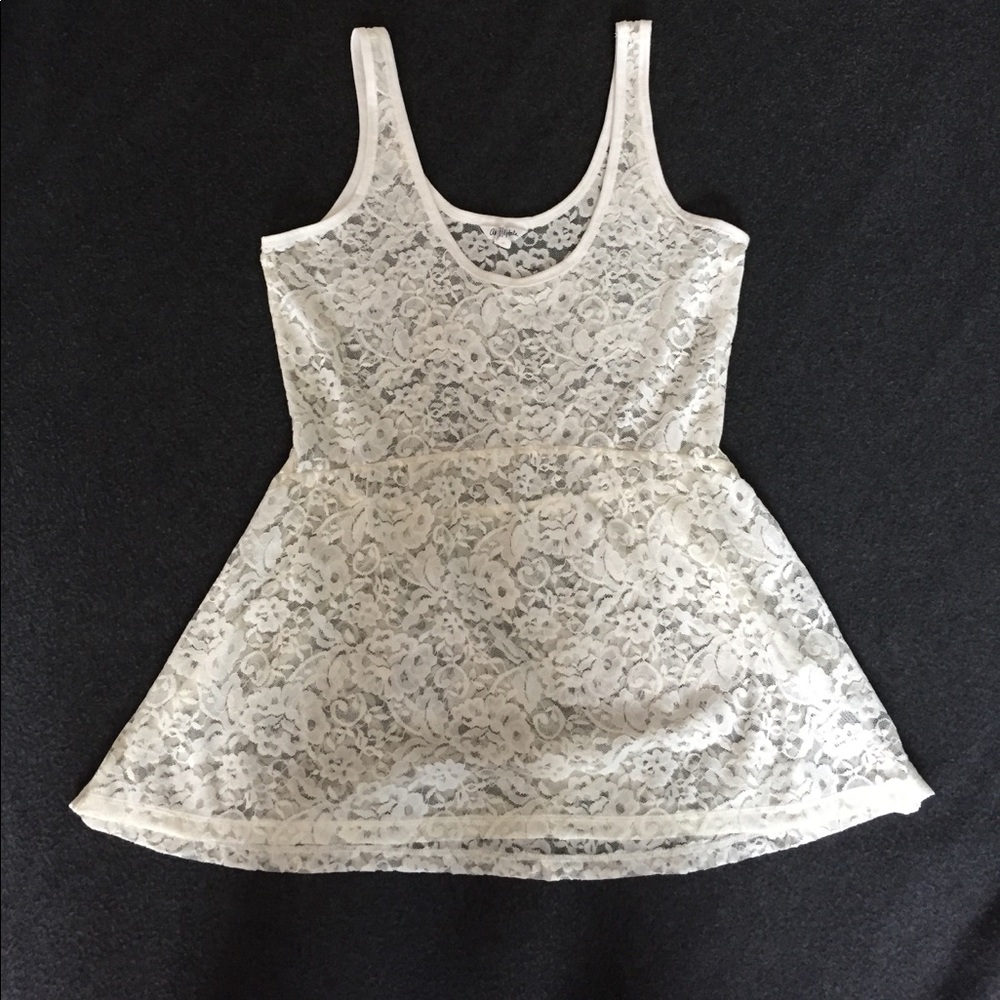 Lace Peplum Tank Top