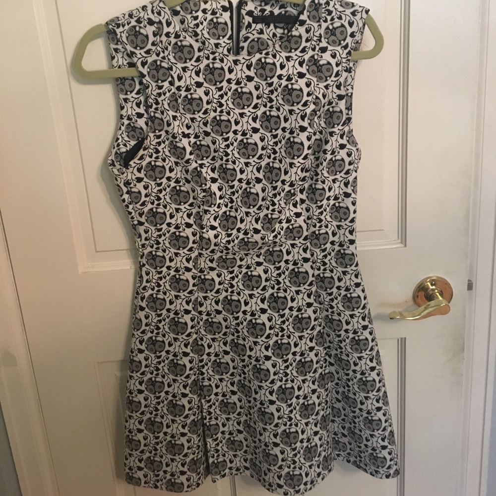 Zara white patterned dress