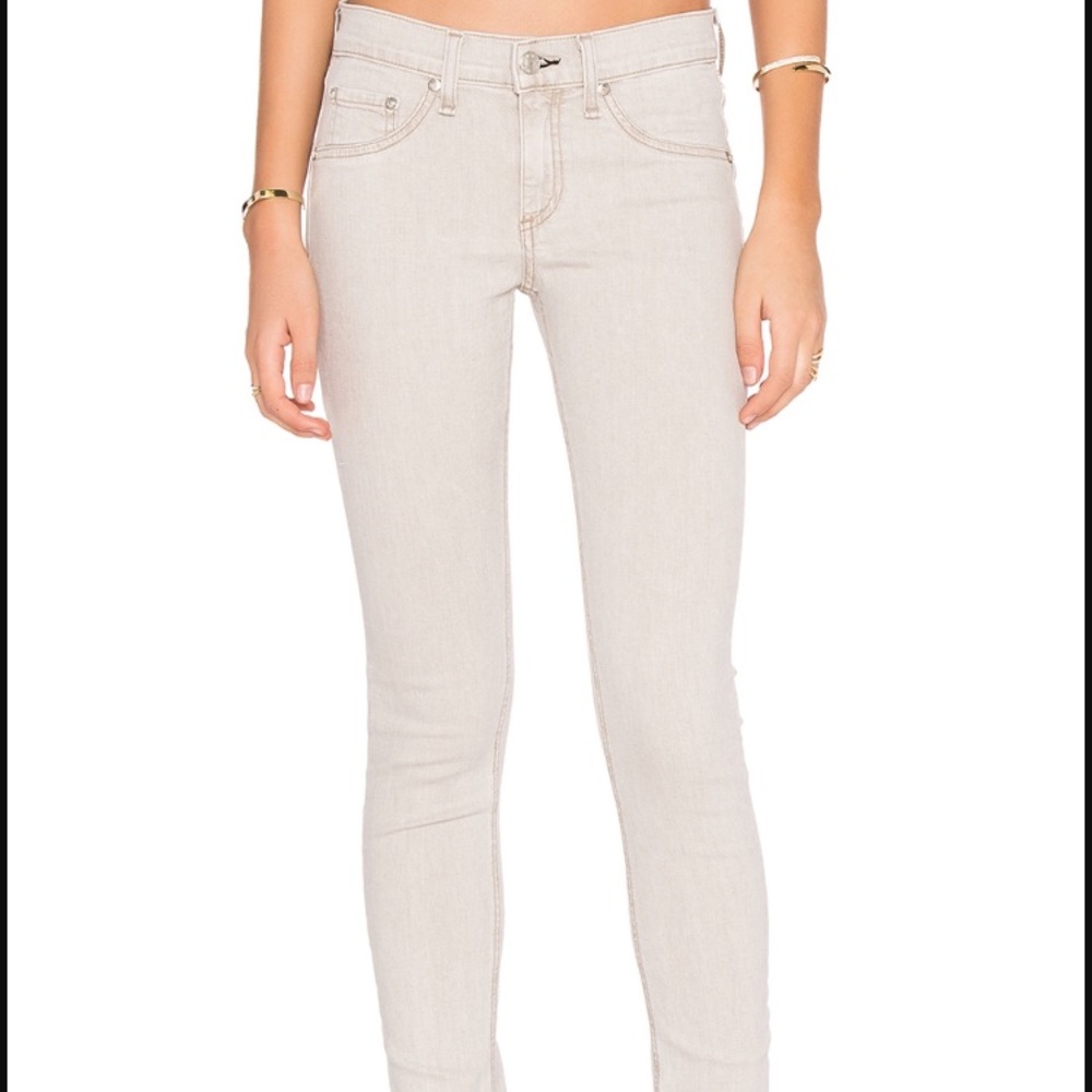 Rag & Bone beige slim skinny jean size 28