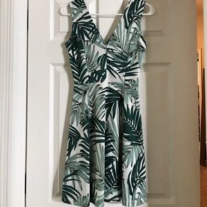 Palm Print Dress