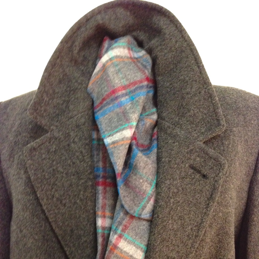 LONDON FOG - Men's Grey Wool Overcoat - Picture 2 of 8