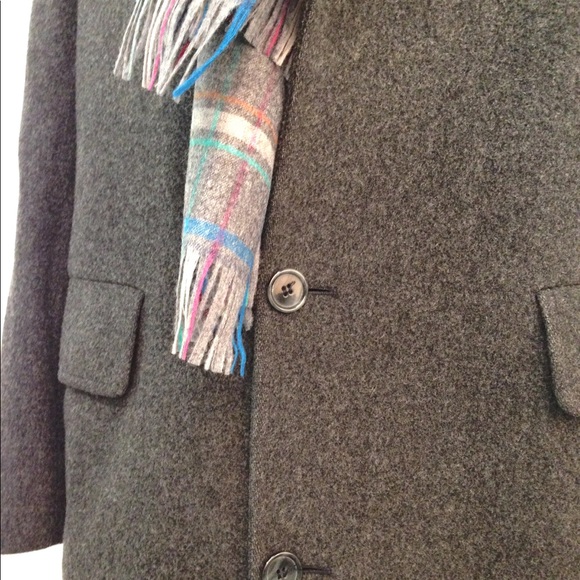 LONDON FOG - Men's Grey Wool Overcoat - Picture 3 of 8