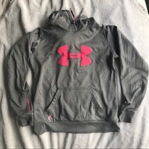 Grey and pink breast cancer awareness sweatshirt