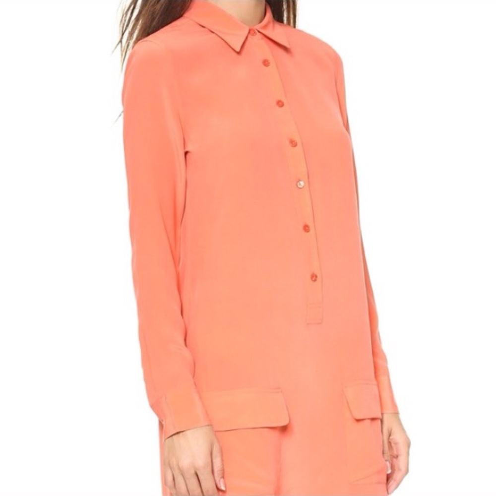Adorable Equipment Femme Pink Lucida Shirt Dress S