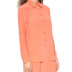 Adorable Equipment Femme Pink Lucida Shirt Dress S