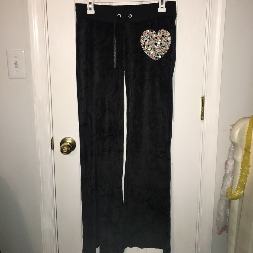 PINK velour sweatpants