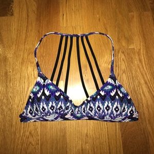 Padded Aztec Bikini Top with a Strappy Back