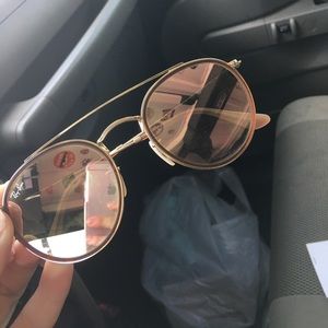 *AUTHENTIC* ROSE GOLD ROUND RAY BANS