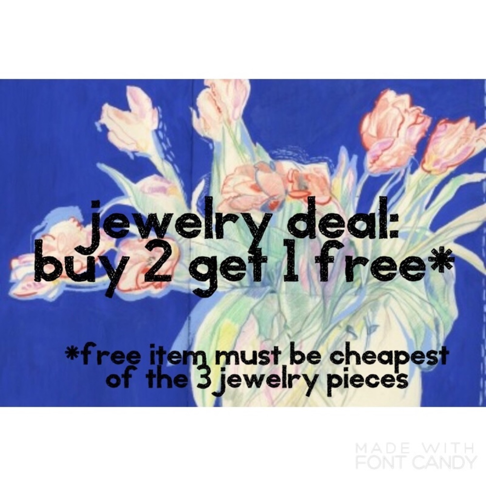 buy 2 pieces of jewelry, get 1 free