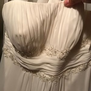 Chiffon strapless Aline dress