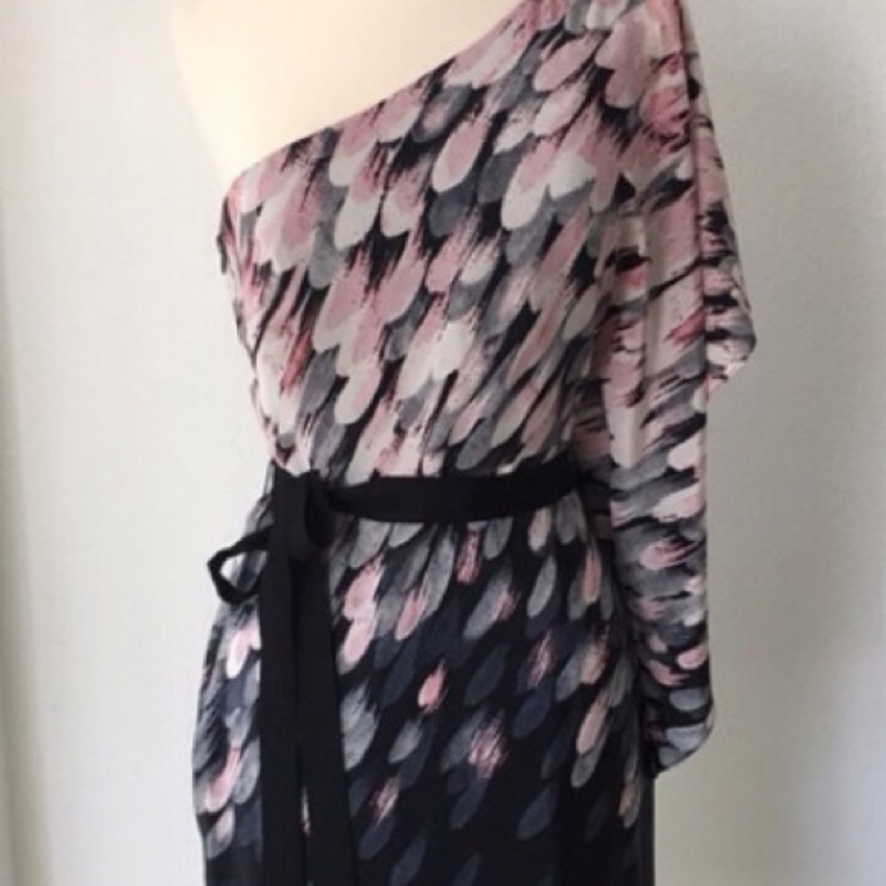 Trina Turk One Shoulder Fun & Flirty Silk Dress