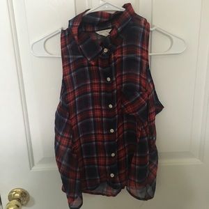 Aeropostale size M plaid button down shirt