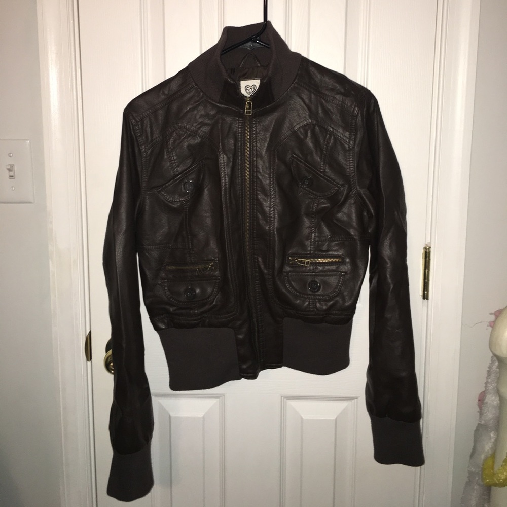 Faux leather jacket