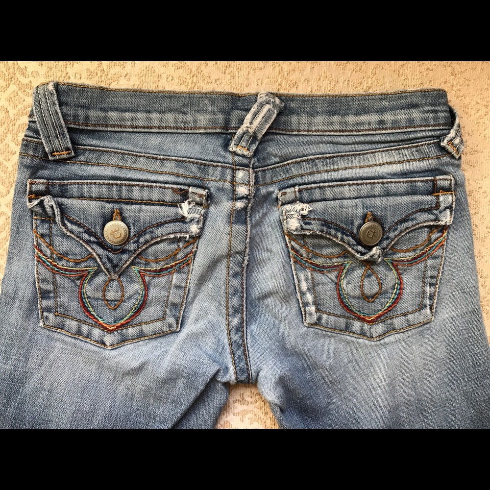 Women's Plastic By Gly Low Rise Flare Jeans Sz 5