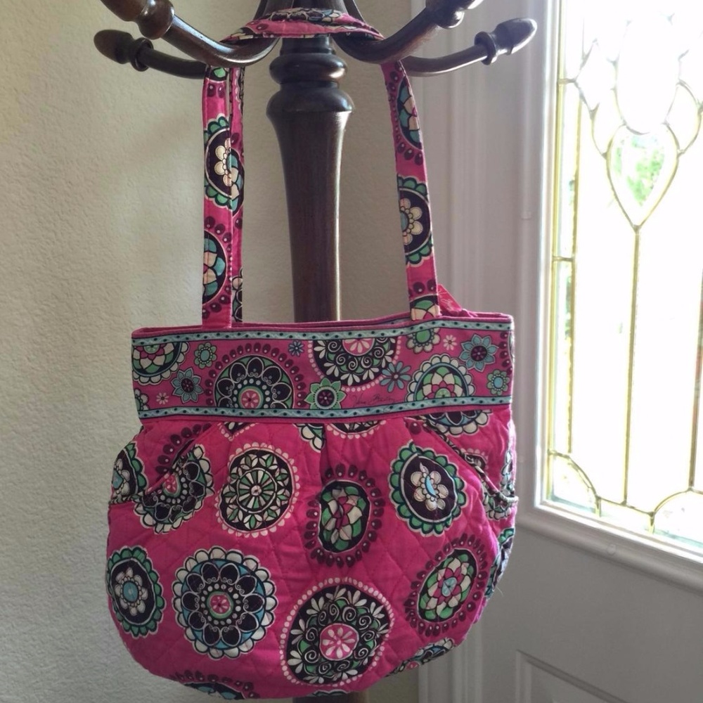 Vera Bradley Pink Cupcake Purse & Kiss Lock Wallet