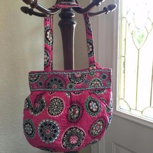 Vera Bradley Pink Cupcake Purse & Kiss Lock Wallet