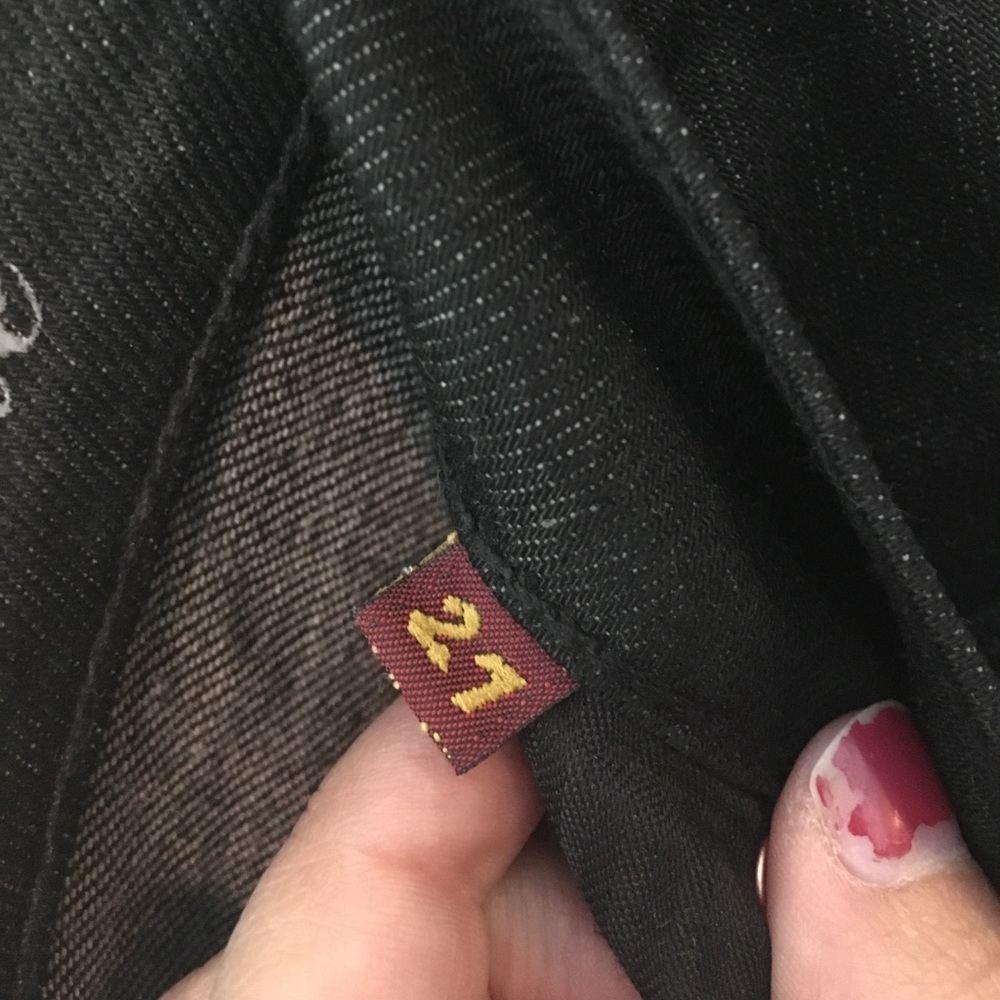 7 FOR ALL MANKIND BLACK JEANS - Picture 4 of 4