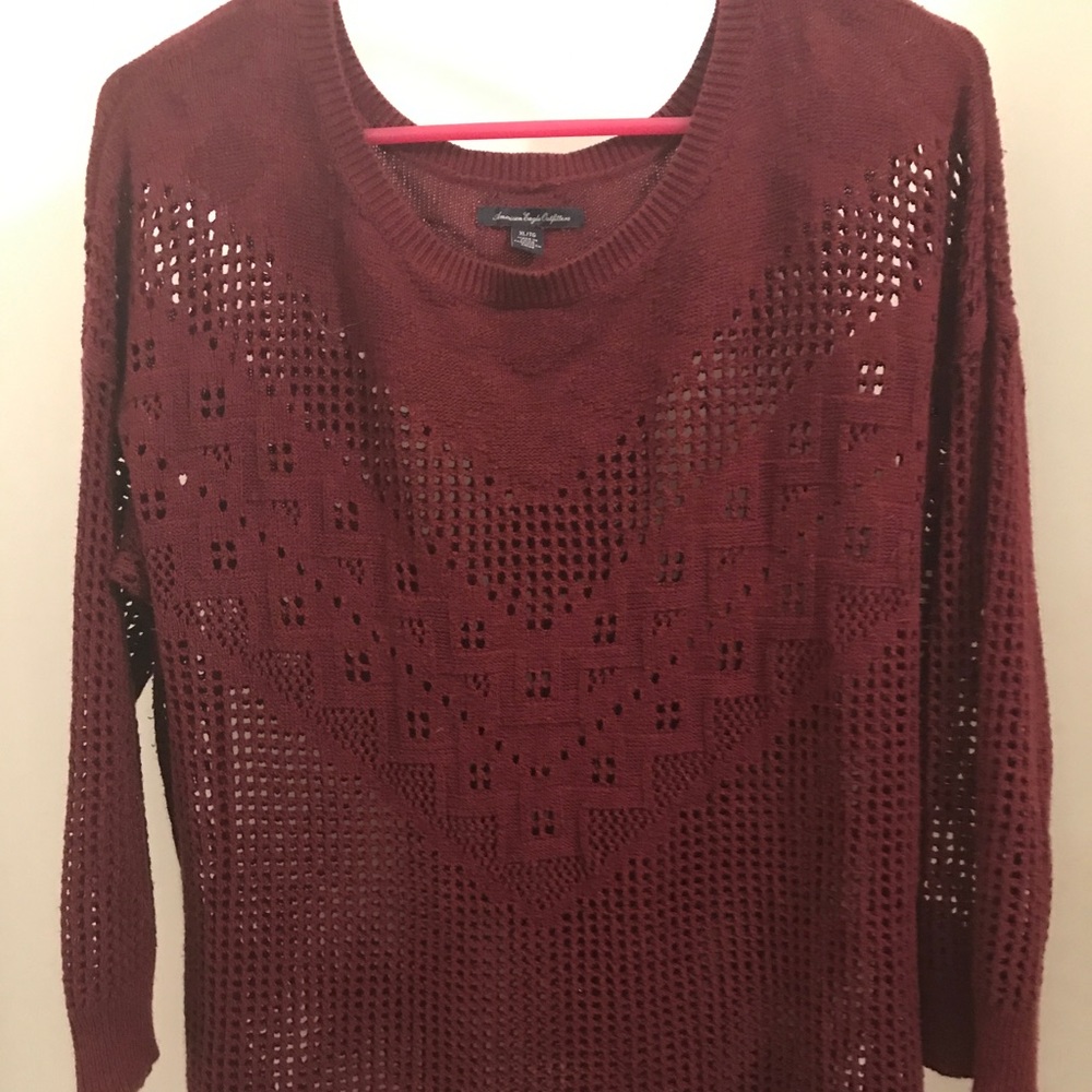 Maroon Quarter Length Sweater