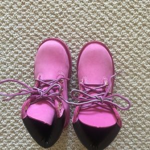 Timberland waterproof pink kids ankle boots