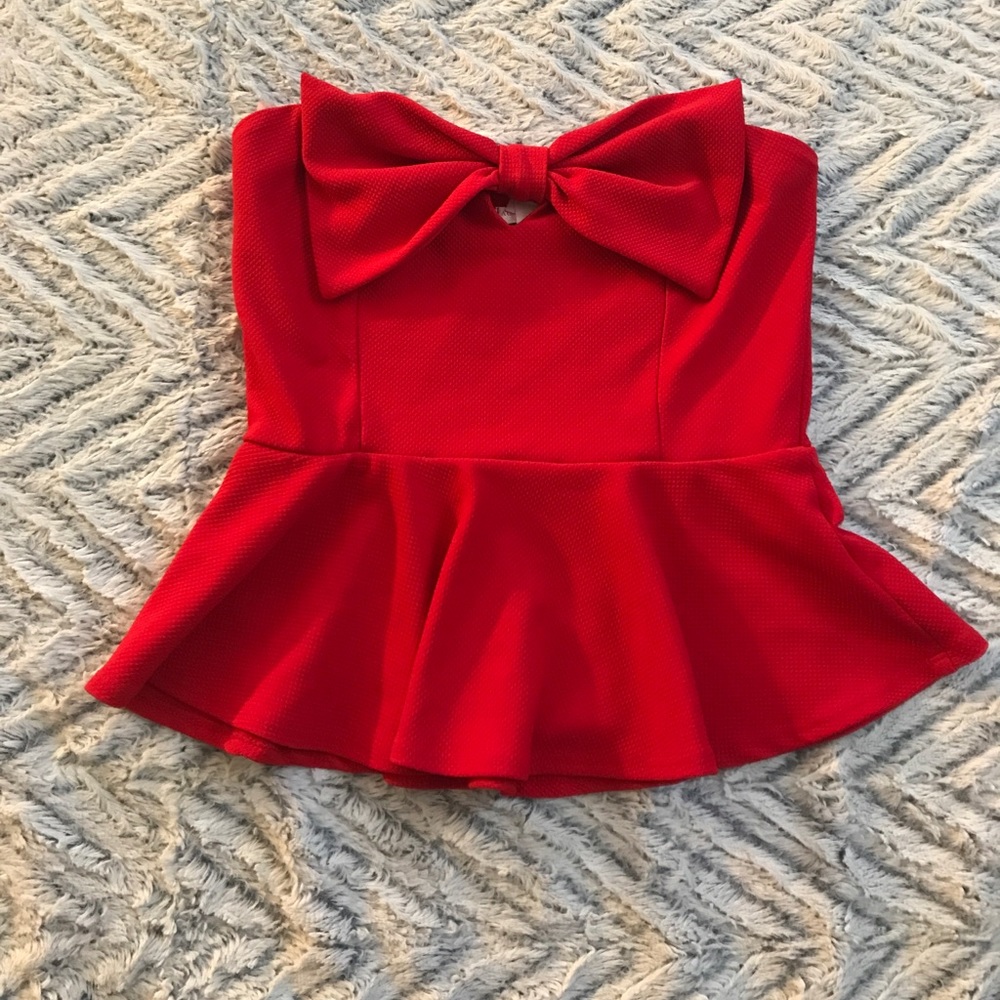Peplum Tube Top