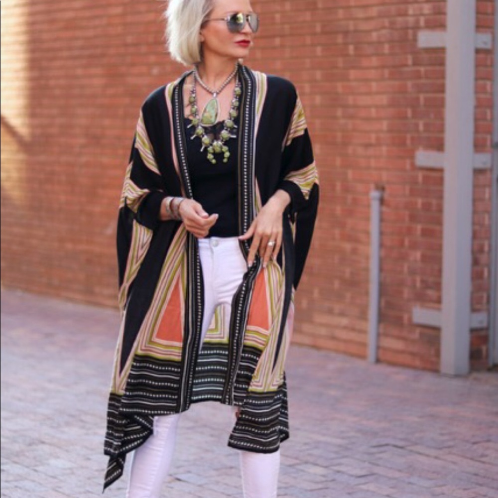 Geo Print Kimono