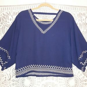 A blue blouse