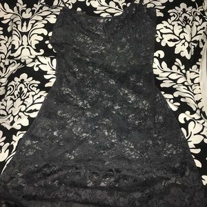 Sheer, floral/lace tank/slip