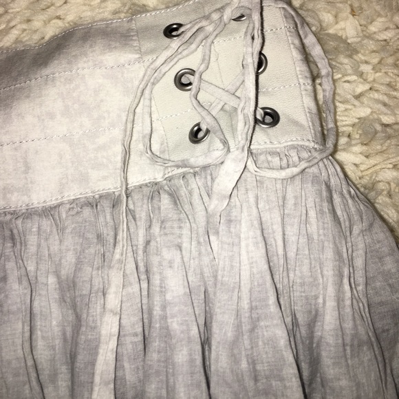 Grey skirt with waist band - Picture 2 of 5