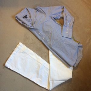 Tahari White Bootcut Jeans 4