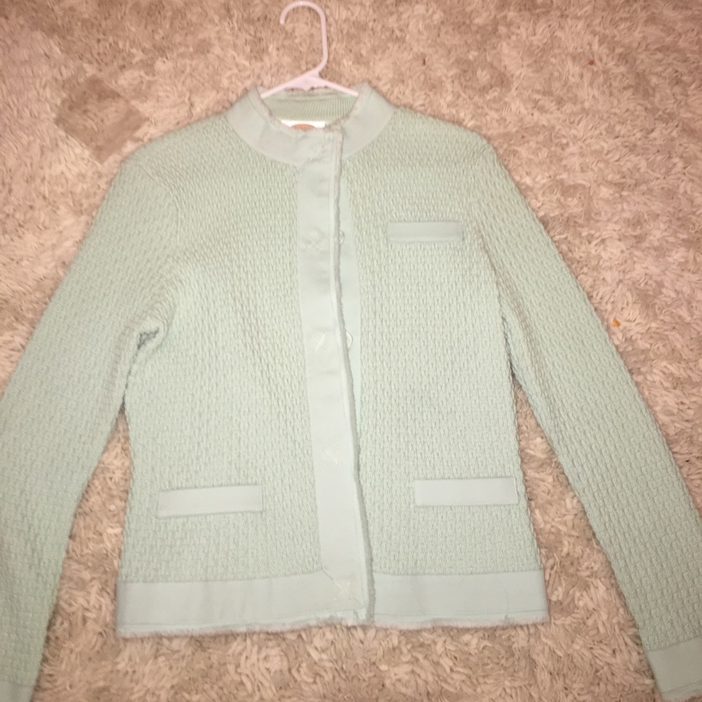 Mint button up sweater