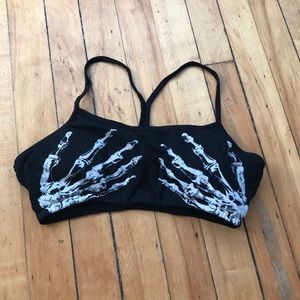 Skeleton Hands! Racer Back cotton bra