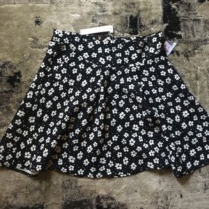 Black and white flower skirt