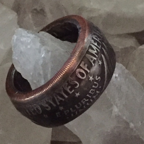 1972 CLAD Ike Silver Dollar Coin Ring - Picture 2 of 6