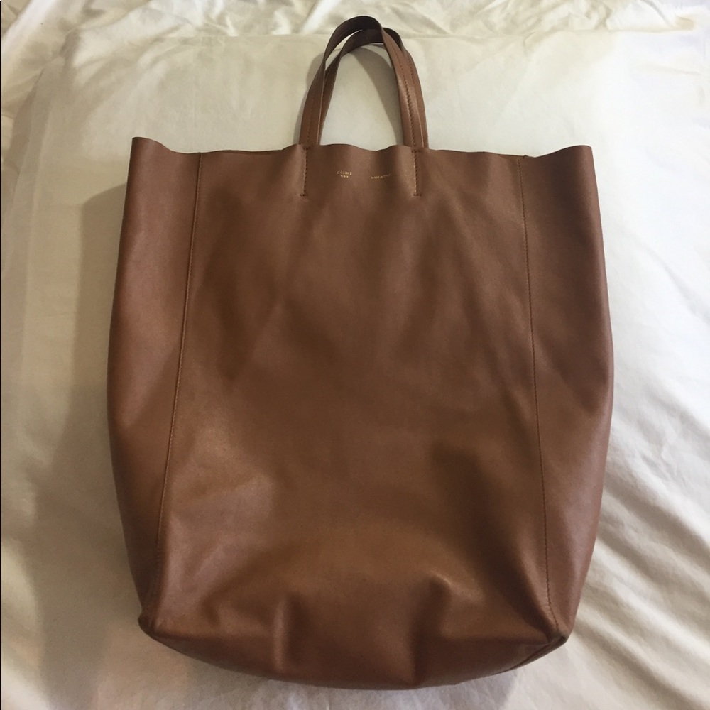 Celine Cabas North South Tan