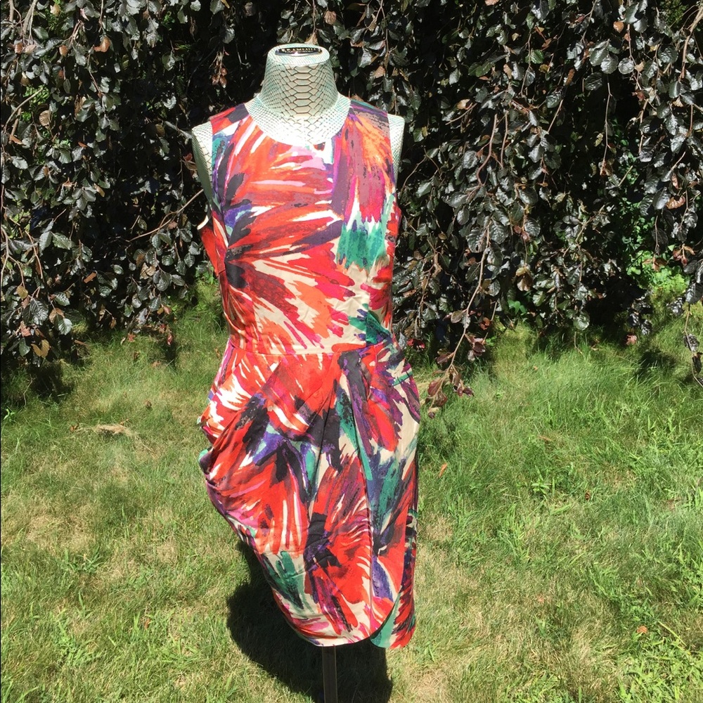 Ann Taylor Floral Ruffle Dress