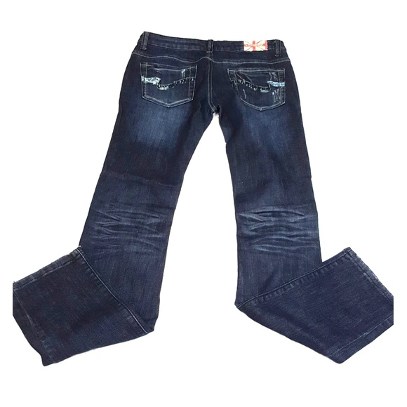 Machine Dark Distressed Wash Low/Regular Rise - Picture 3 of 6