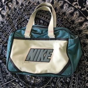 Blue nike bag .