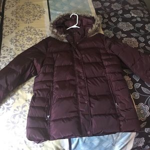 St. John's Bay Burgundy Puff Jacket