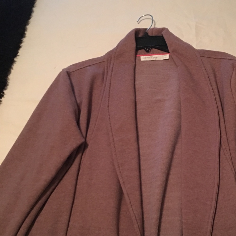 Suede Shawl Coat - Picture 2 of 3
