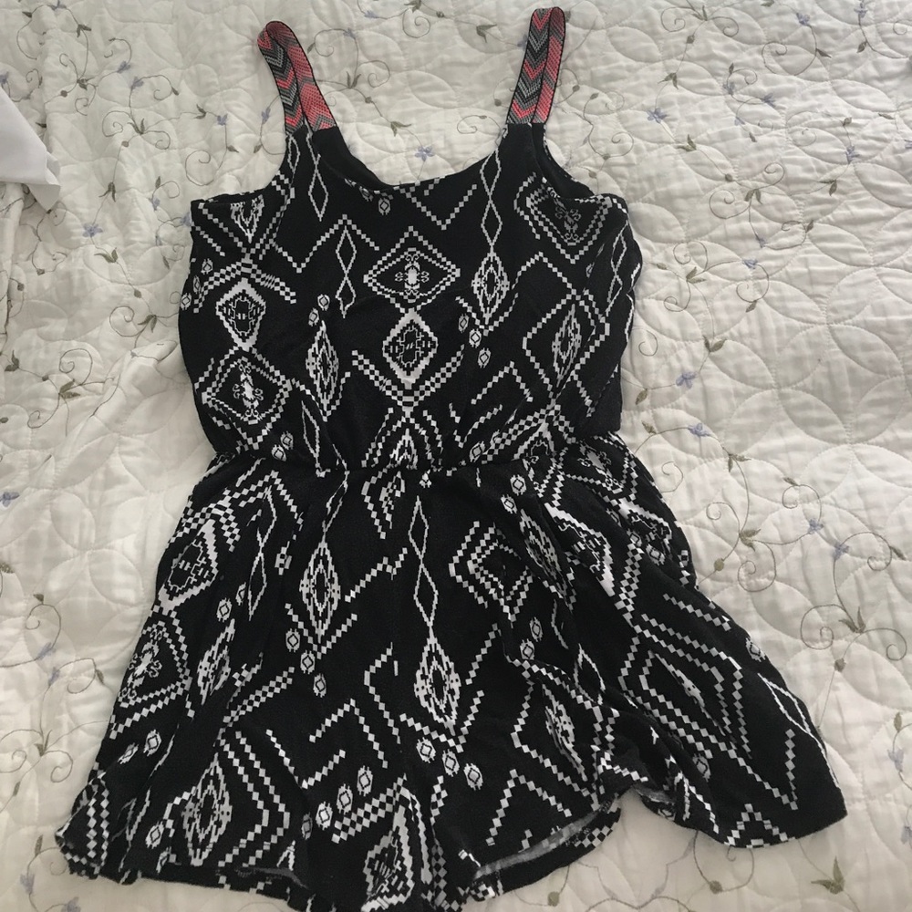 Black and white romper
