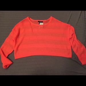 Forever 21 Pink Cropped Sweater Small
