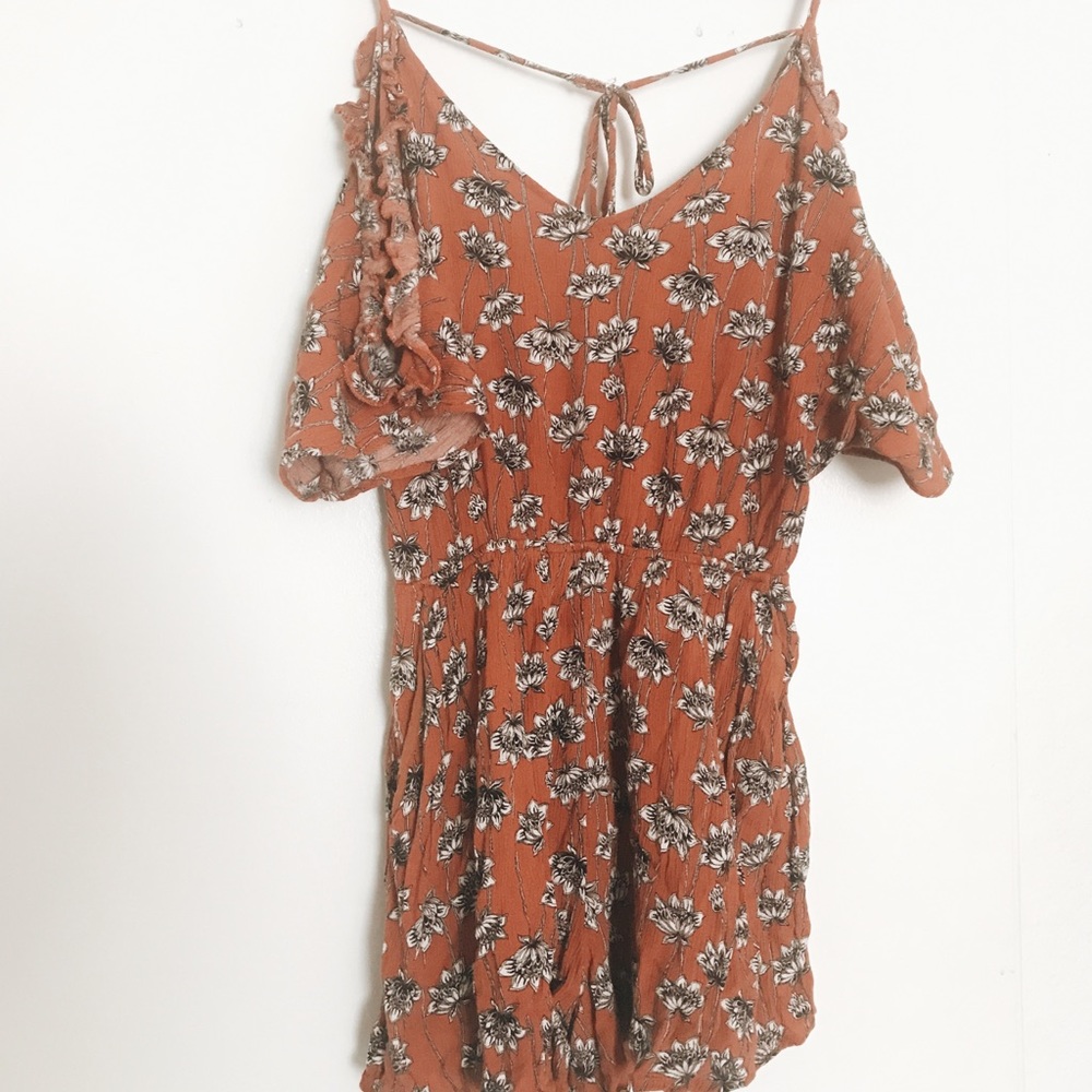 Orange romper shorts