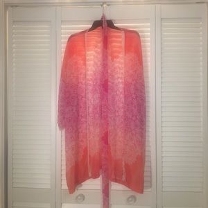 Sexy sheer silky bathrobe