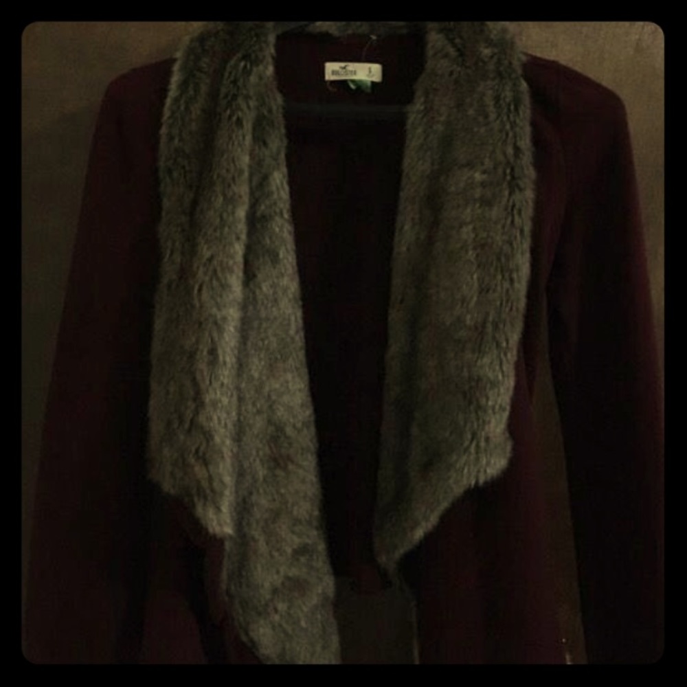 Hollister furry jacket/cardigan
