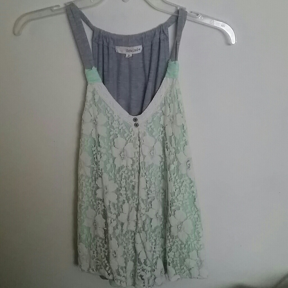 Green and gray tank top