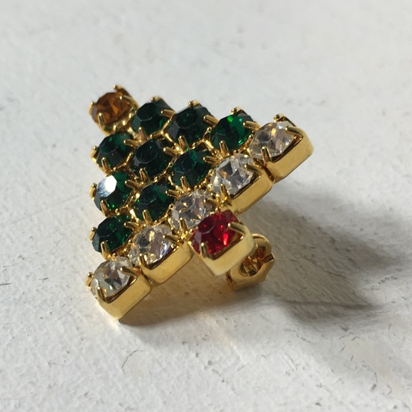 Christmas Tree Bling Rhinestone Brooch/Pin - Picture 8 of 8