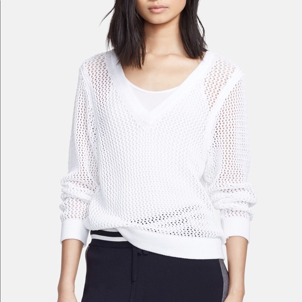 Rag & Bone 'Connie' open stitch cotton sweater