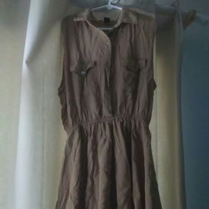 F21 Adorable Tan Button-Down